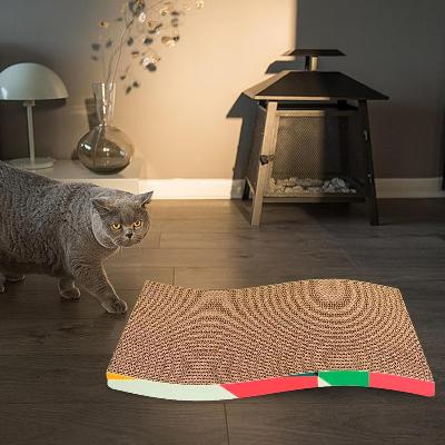 Grattoir Chat - PurrfectScratcher™ - Ondulé Rose - Chat Boutik