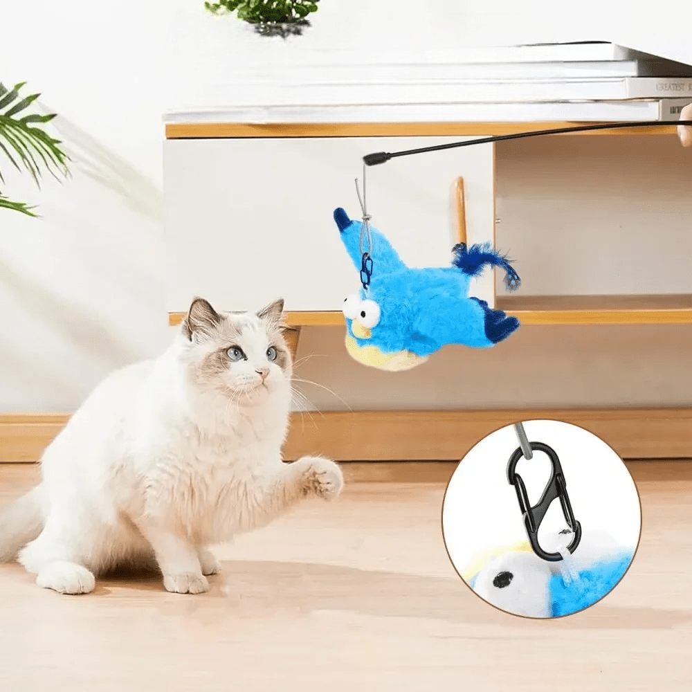 Jouets Interactifs Pour Chat - ChirpingFlappingBird™ - Bleu - Chat Boutik