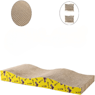 Grattoir Chat - PurrfectScratcher™ - Dune Jaune - Chat Boutik