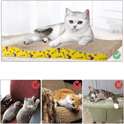 Grattoir Chat - PurrfectScratcher™ - Dune Jaune - Chat Boutik