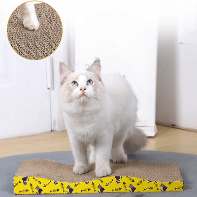 Grattoir Chat - PurrfectScratcher™ - Dune Jaune - Chat Boutik