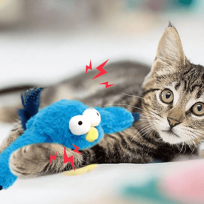 Jouets Interactifs Pour Chat - ChirpingFlappingBird™ - Bleu - Chat Boutik