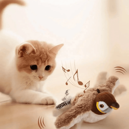 Jouets Interactifs Pour Chat - ChirpingFlappingBird™ - Marron - Chat Boutik